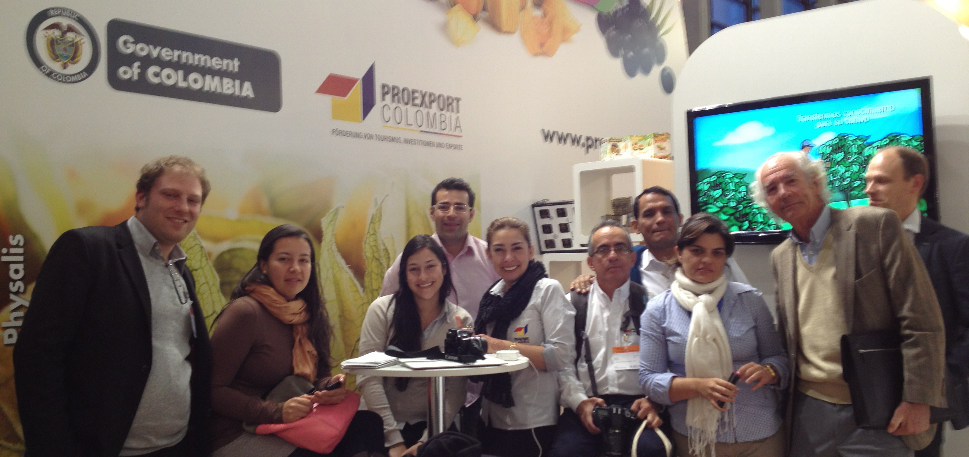 Con equipo Colombiano en la exposición BioFach, Nürnberg, Alemania 2013