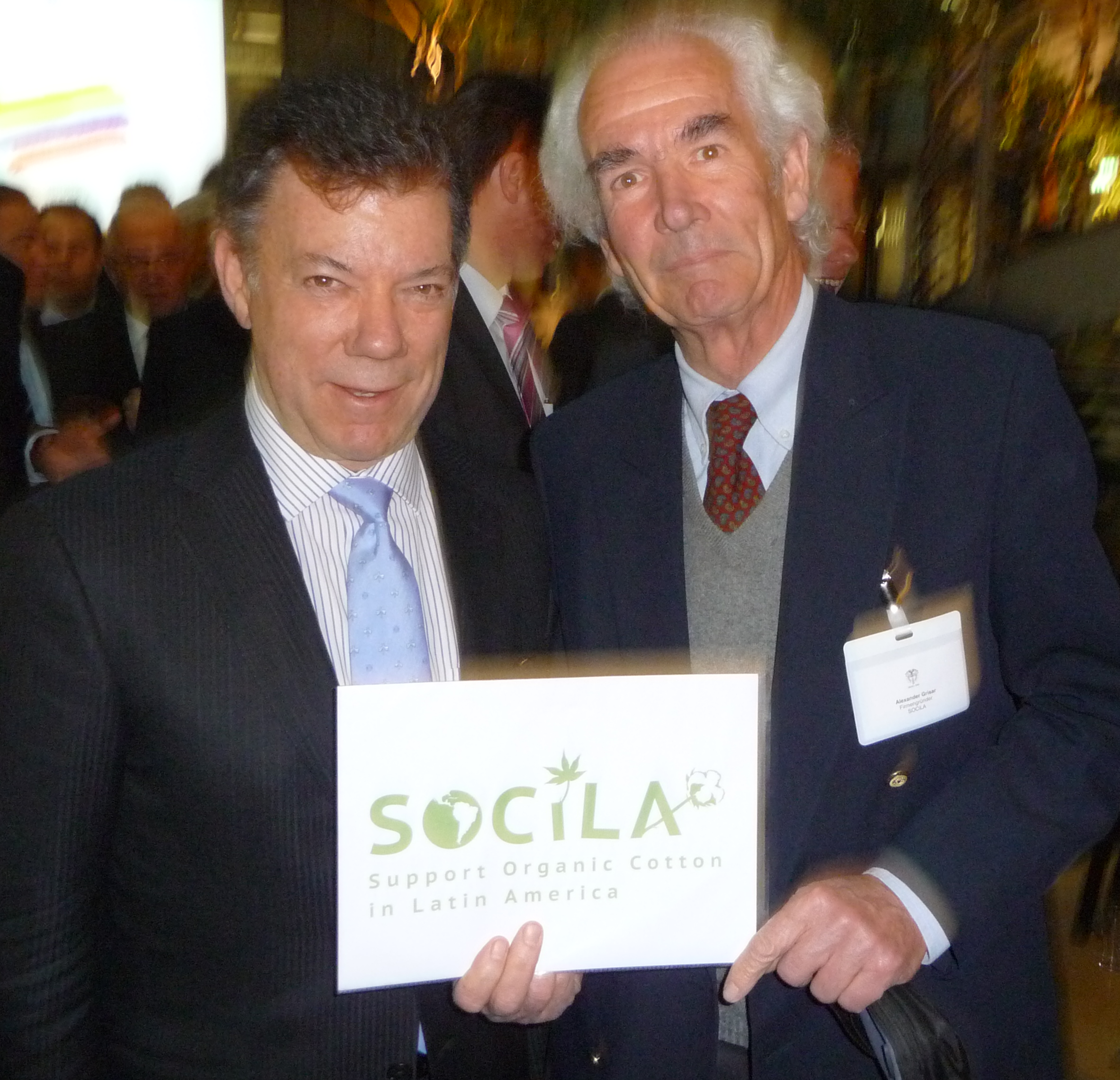 Junto al Presidente Juan Manuel Santos, Berlín 2011