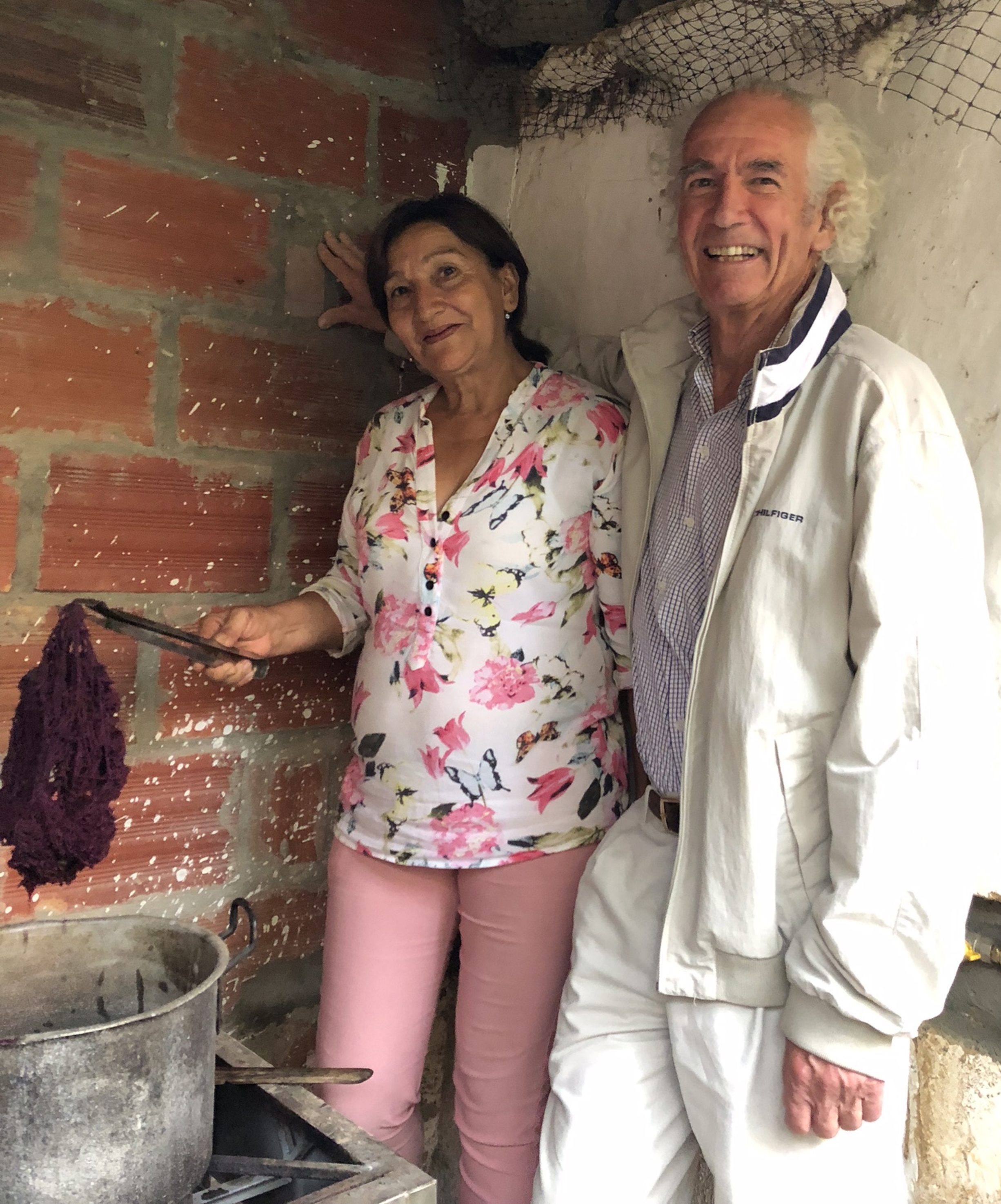 Natural dyeing at Corporación del Lienzo, Charalá, Santander, Colombia, 2018